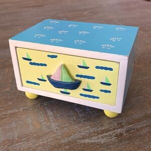 Sailboat Nautical Jewelry Box